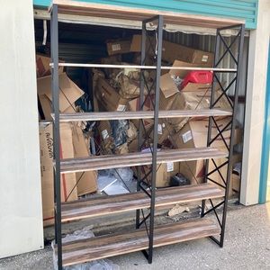 Wood and Metal Bookshelf